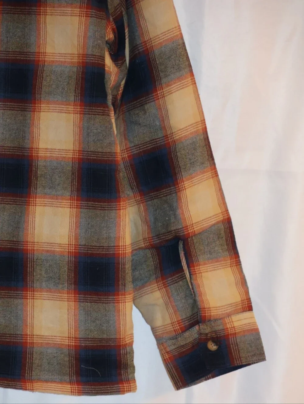 Wrangler Plaid Heavyweight Hooded Flannel Shirt Jacket-Blue Nights. XL.